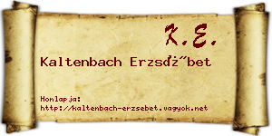 Kaltenbach Erzsébet névjegykártya